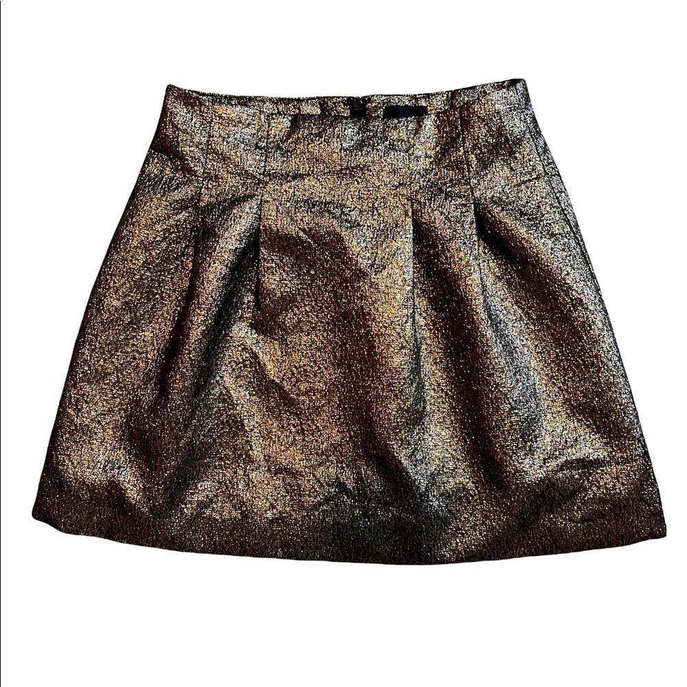 Vintage ✨ Metallic Gold Mini Skirt
